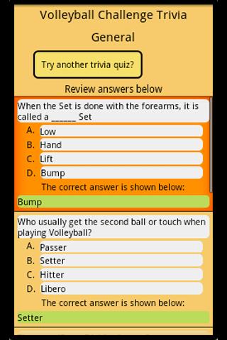 Volleyball Challenge Trivia截图5