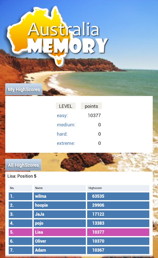 Australia Memory Game截图5