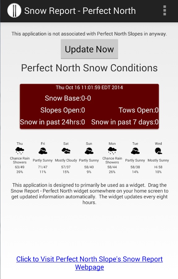 Snow Report for Perfect North截图1