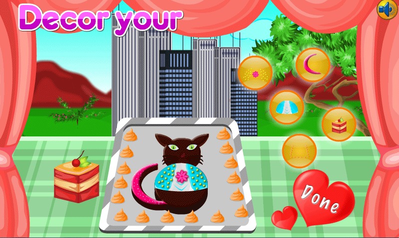 Cooking Game Black Cat Cake截图2