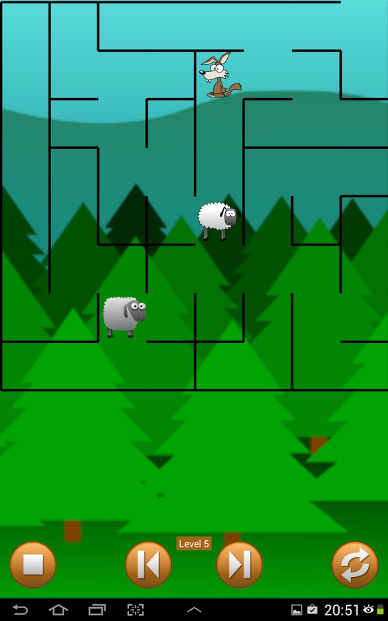 Lamb and Wolf Maze Puzzle截图4