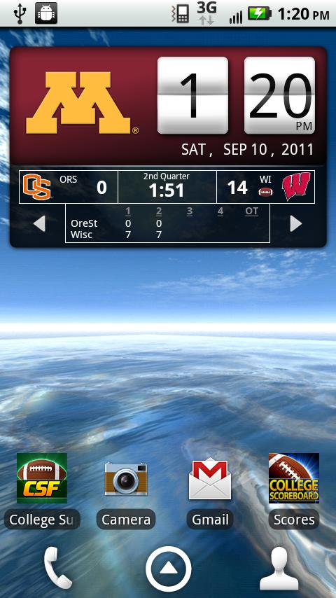 Minnesota Gophers Live Clock截图1