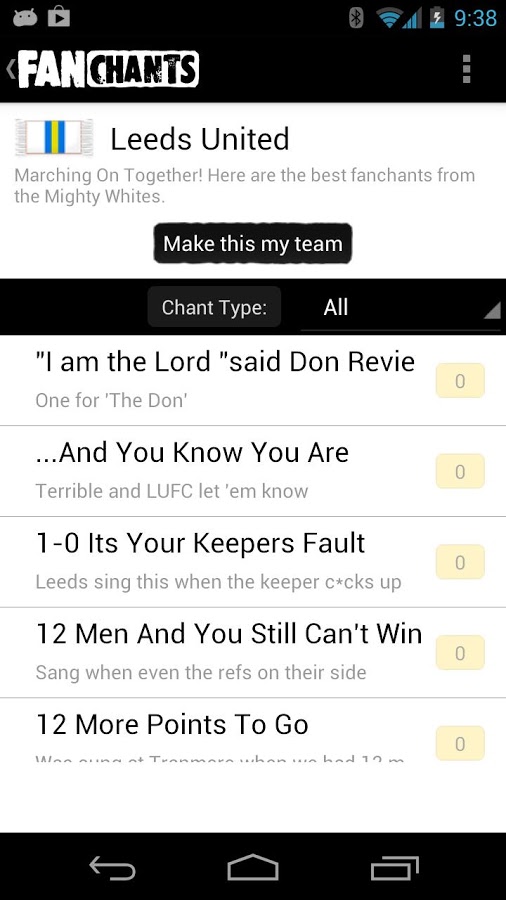 FanChants Free Football Songs截图4