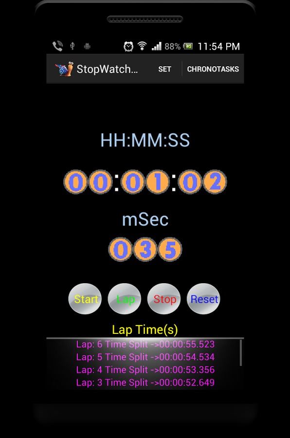 StopWatch Snail截图1