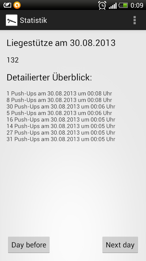Liegestütz Statistik und Coach截图3