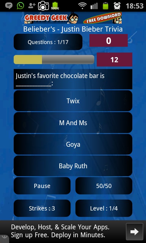 Belieber's- Justin Bieber Quiz截图1