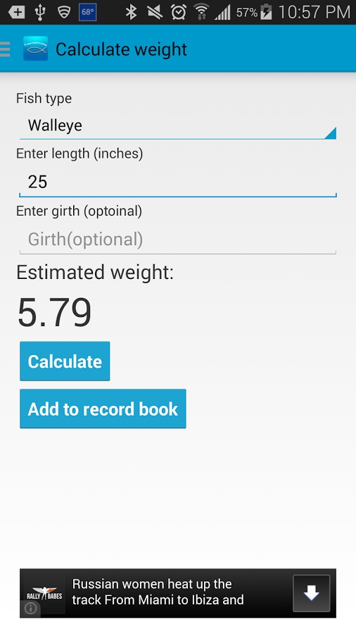 Freshwater Fish Calculator Lt截图2