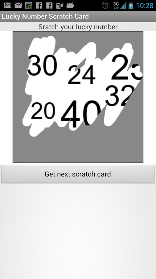 Lucky number scratch card截图2