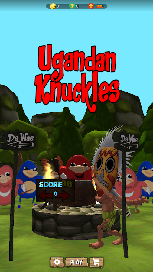 Ugandan Knuckles Meme Game 3D截图1