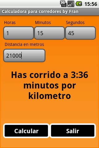 Calculadora para corredores截图1