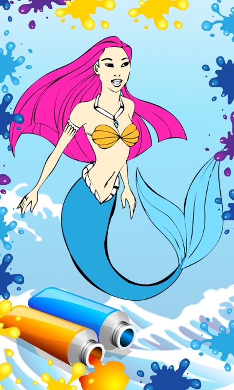 Mermaid Kids Coloring截图1