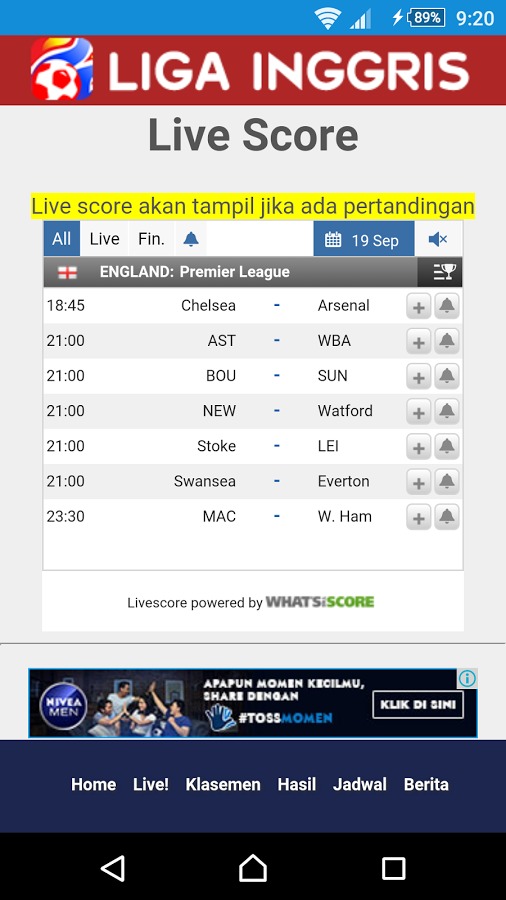 Liga Inggris Terupdate截图2