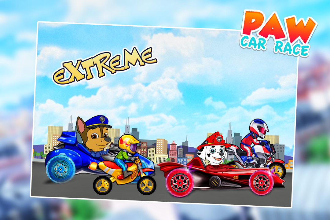 Paw Puppy extreme Car Racing Rush截图1