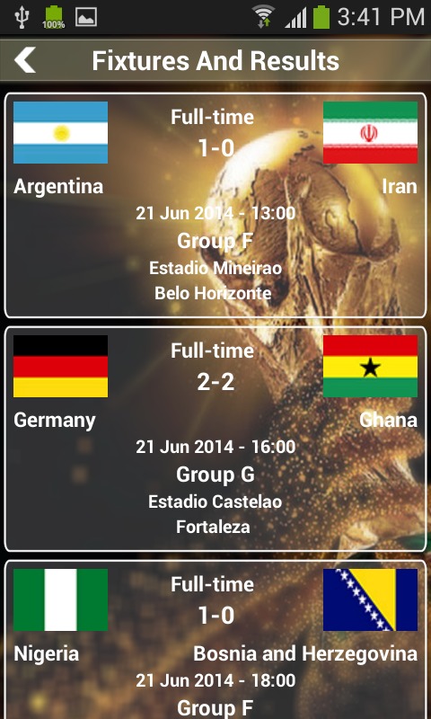 Football World Cup Brazil 2014截图2