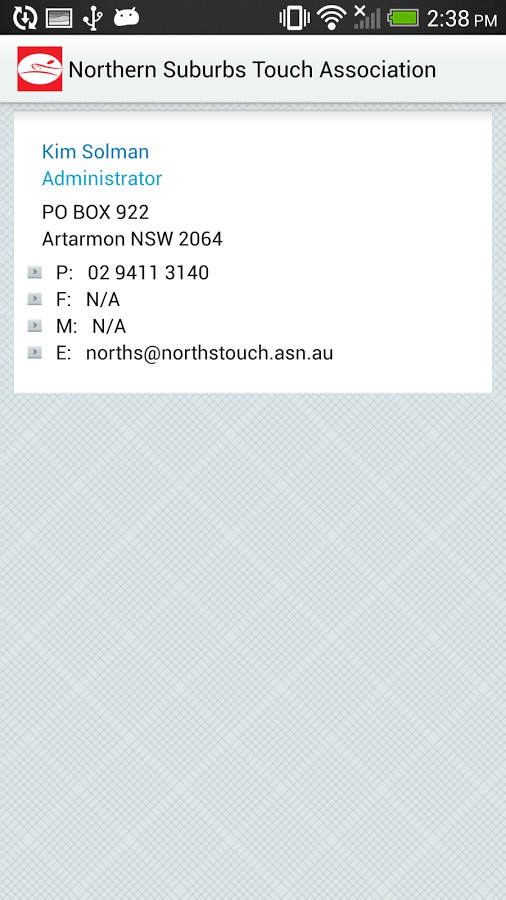 Northern Suburbs Touch Assoc.截图5