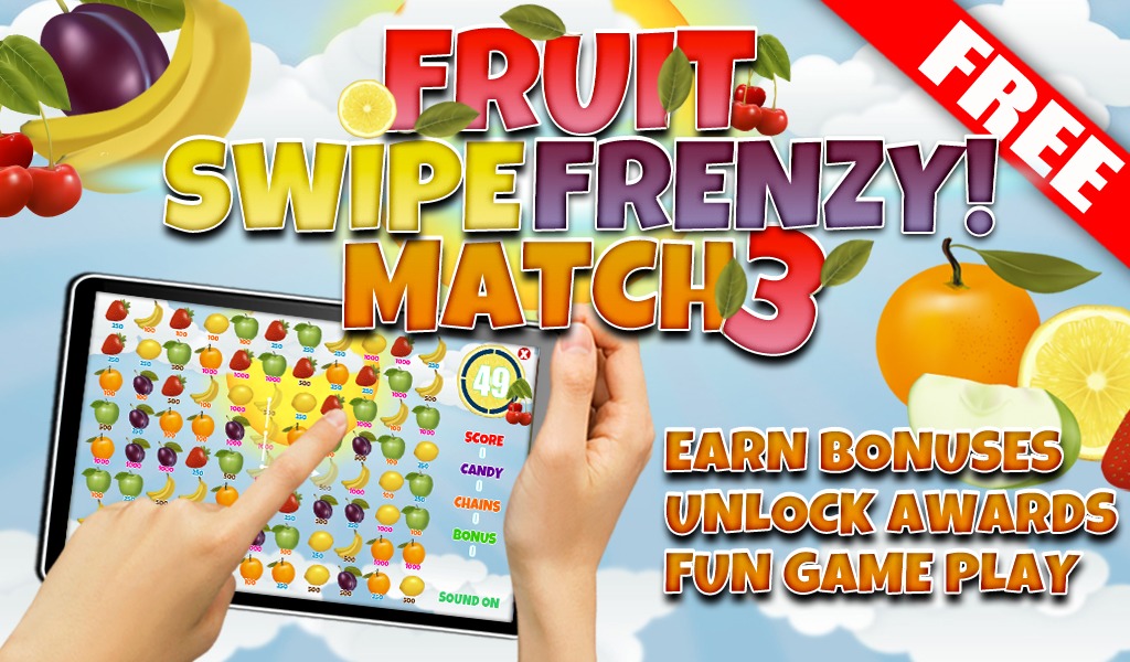 FREE Fruit Swipe Frenzy Match3截图1