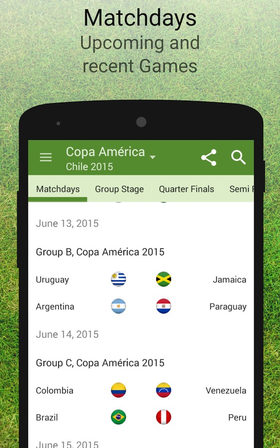 Copa América 2015 Schedule截图3