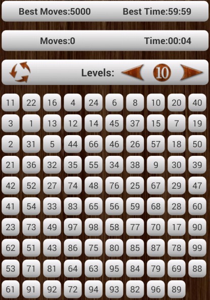 Sliding Number Puzzle 10 by 10截图4