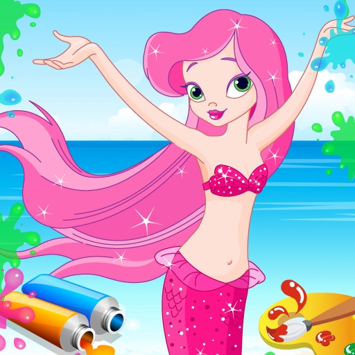 Mermaid Kids Coloring截图4