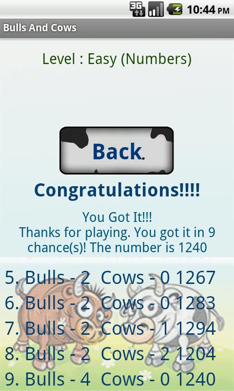 Bulls and Cows (Code Breaker)截图5