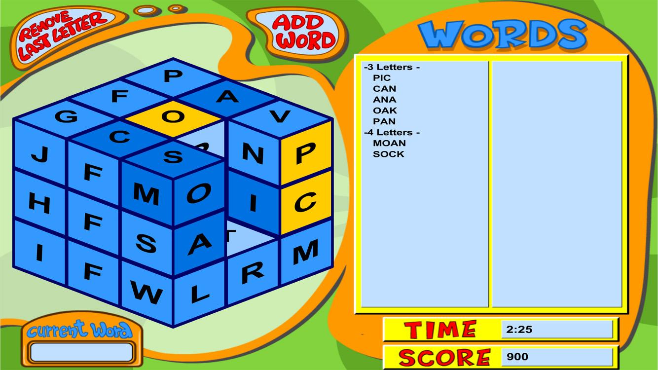 The Word Cube Game截图1