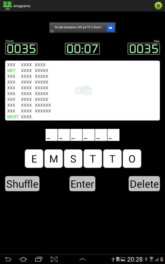 Anagrams Word Quiz - English截图2