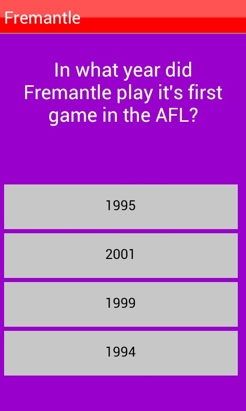 AFL Teams Quiz截图2