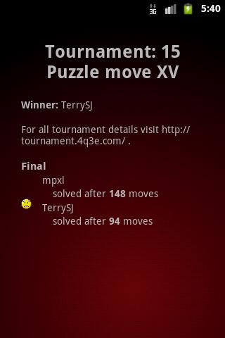 15 Puzzle Tournament截图2