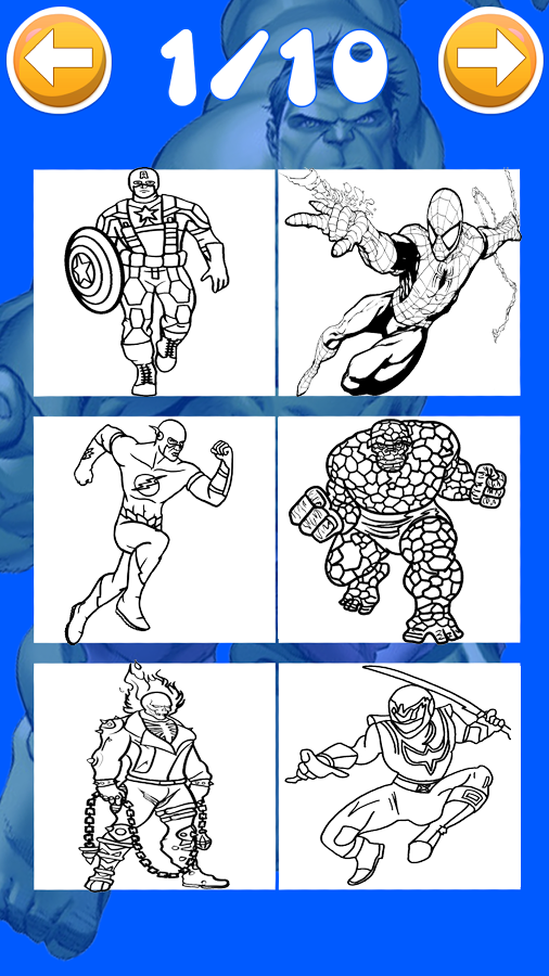 super heroes coloring book by fans截图5