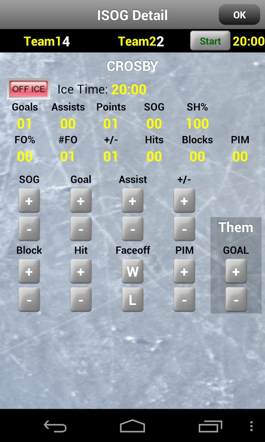 iSOG Lite Goalie & Player Stat截图2