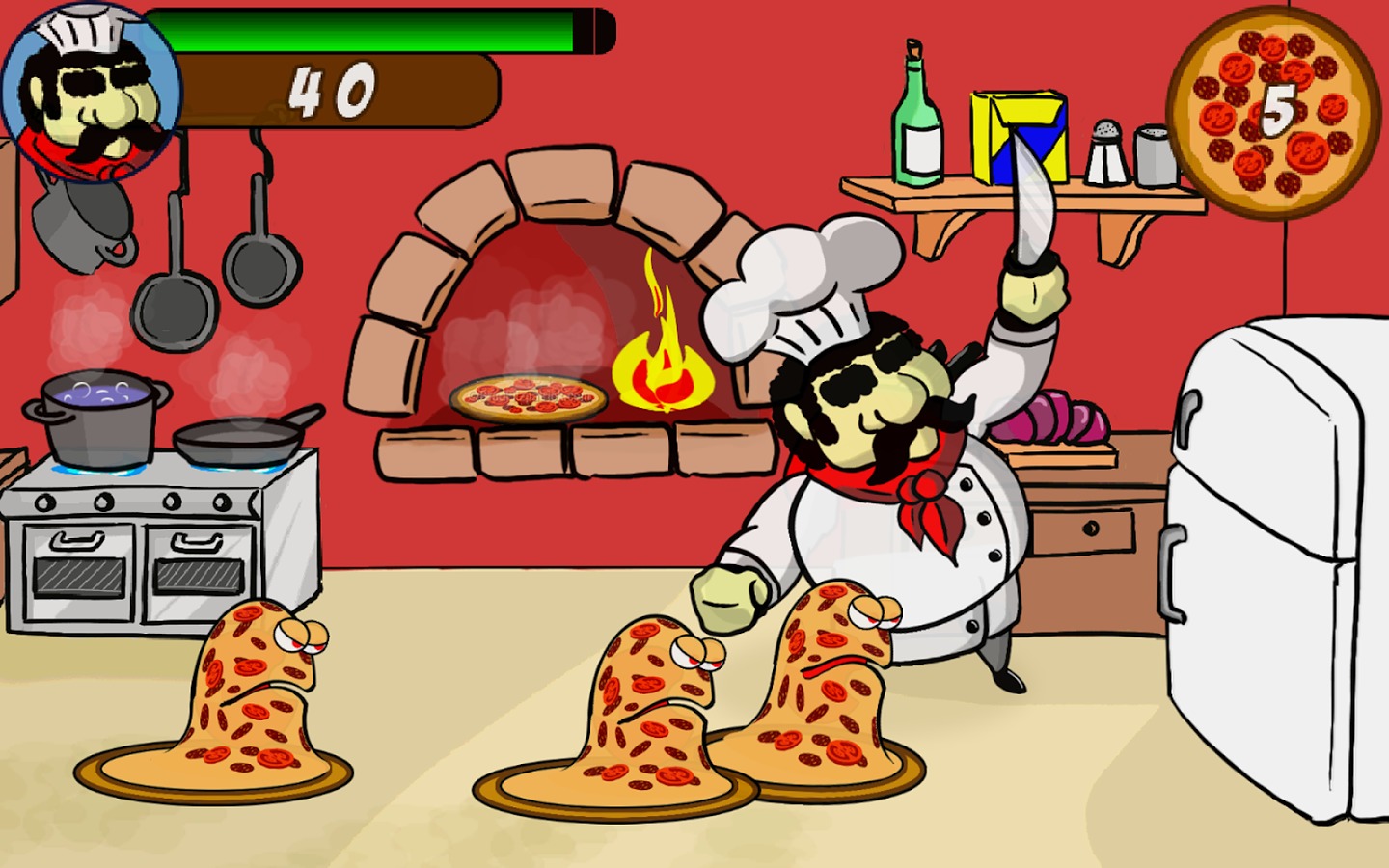 Cook VS Angry Pizzas Free截图5