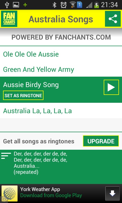 Australia Football Ringtones截图3