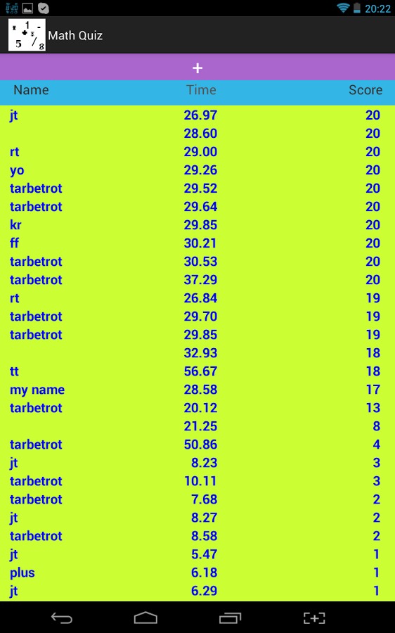 Math Quiz for Tablets截图5