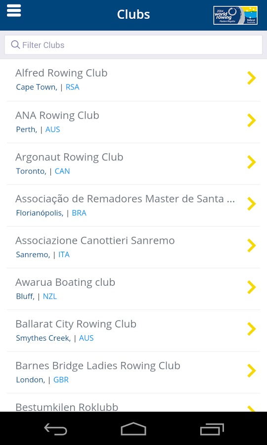 World Rowing Masters Regatta截图3