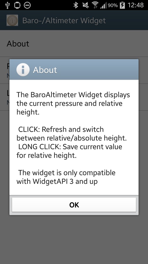 Barometer Widget for Sony SW2截图2