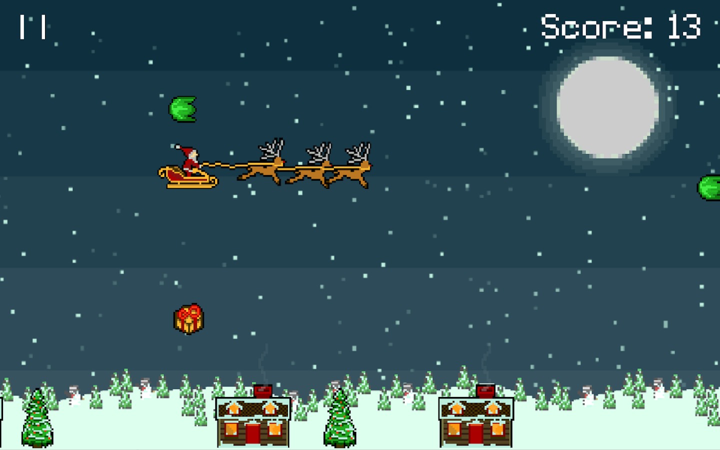 Droppin' Santa retro Xmas game截图5