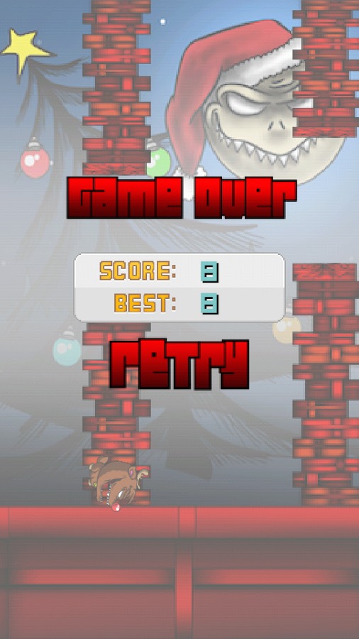 Flappy Christmas-Evil Rudolph截图3