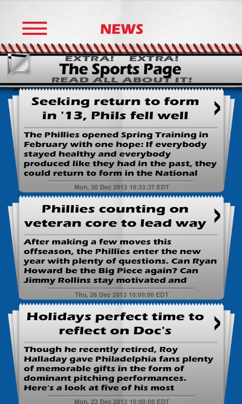 Baseball Pocket Sked- Phillies截图2