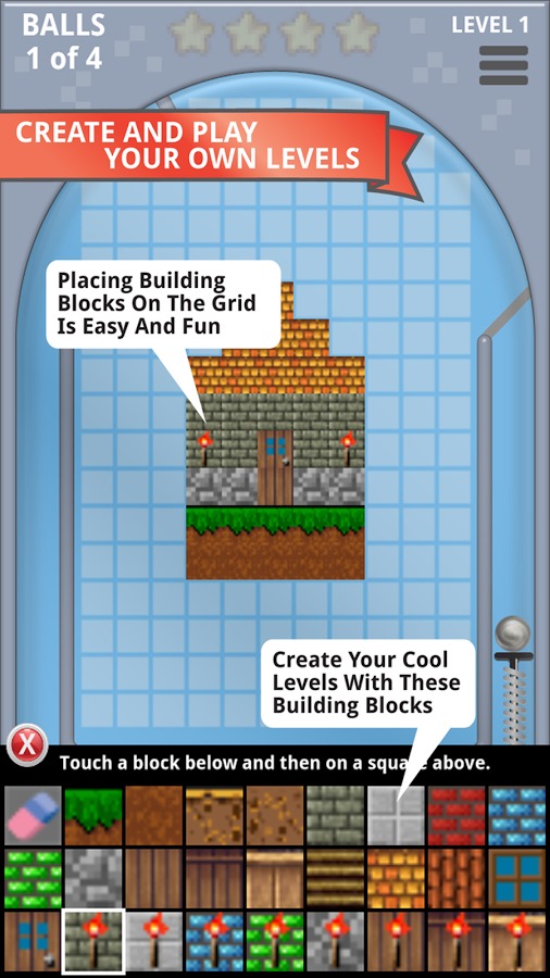 Pinball Block Break Craft Free截图4