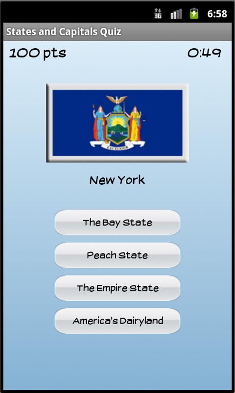 States and Capitals Quiz截图5