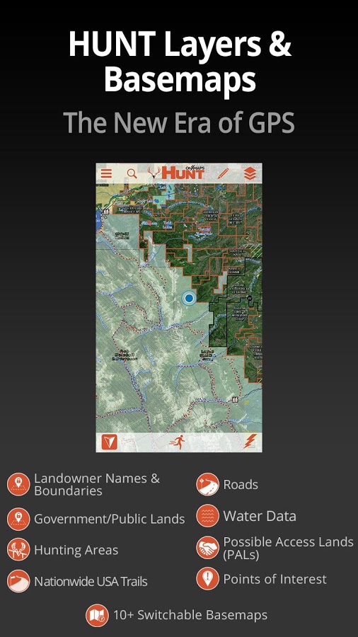 亨特应用:狩猎GPS地图截图1