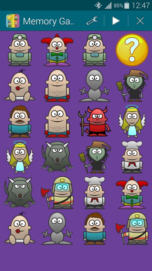 Characters, Memory Game(Pairs)截图3