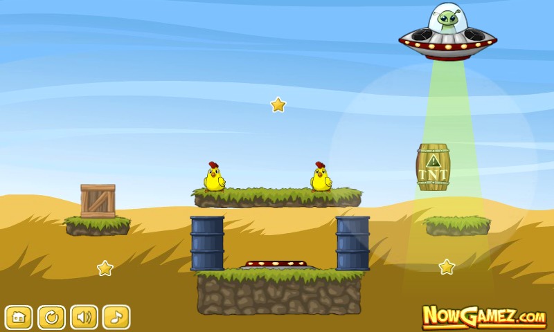 Barnyard UFO fun physics game截图2