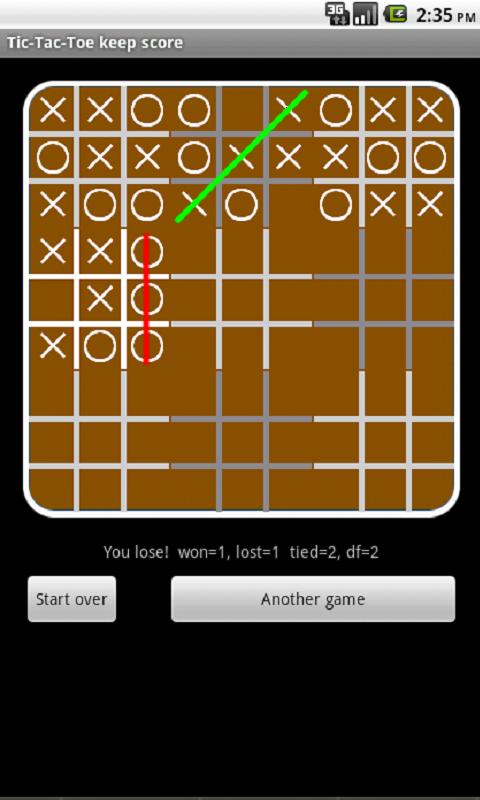 Tic-Tac-Toe keep score截图2