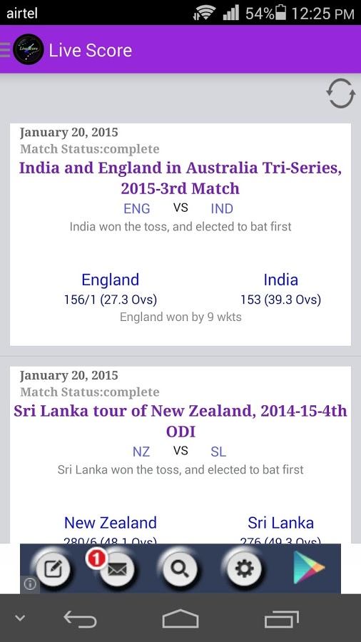 World Cup Livescore Cricket截图1