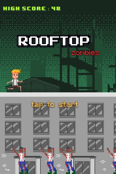 rooftop zombie截图1