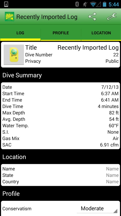 iMax dive buddy截图3