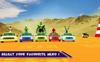 Superhero City Car Racing Stunts Kids Color Cars截图1