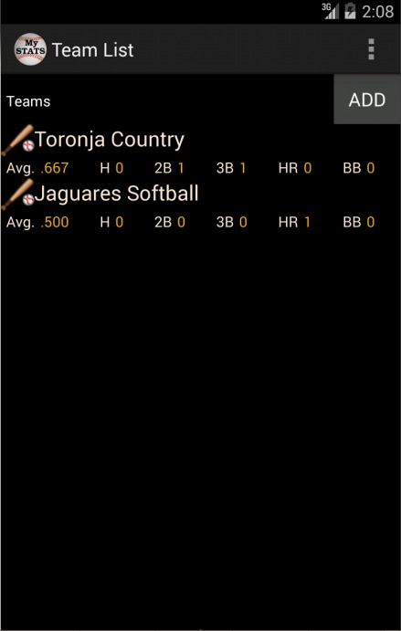 My Softball & Baseball Stats截图1