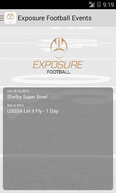 Exposure Football Events截图1